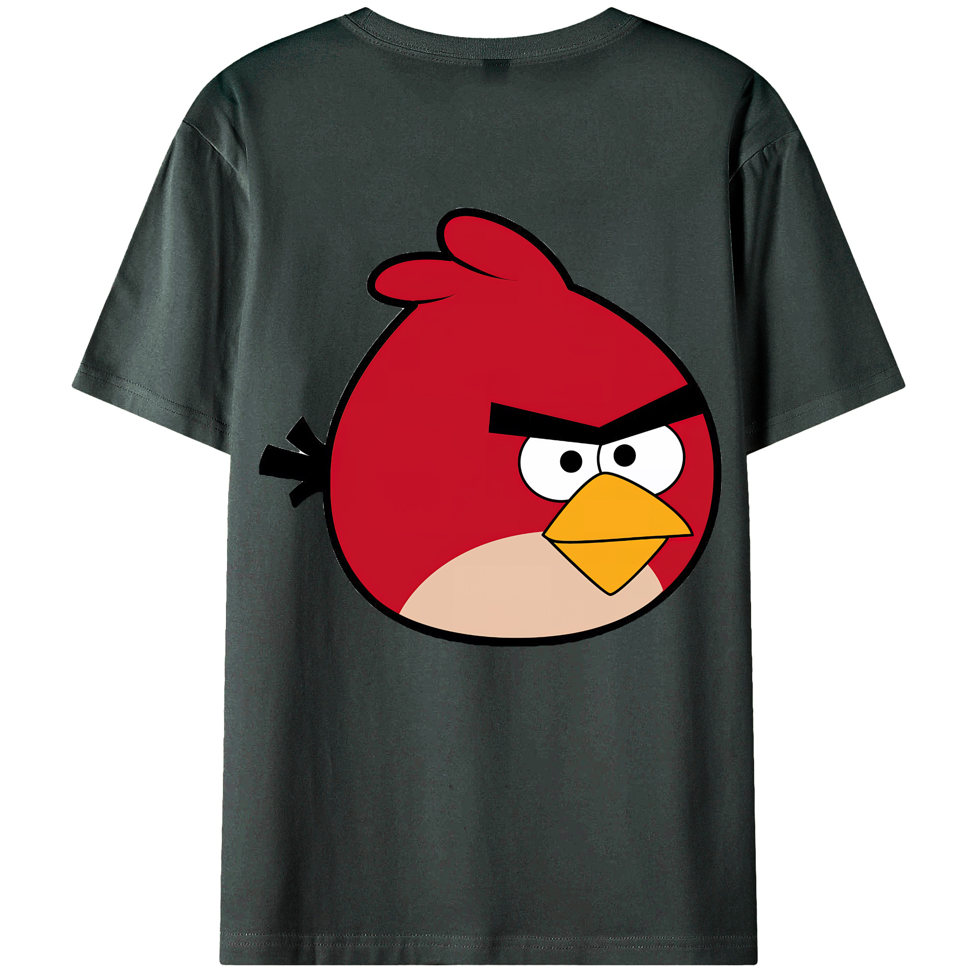 （画像用） Angry Birds アングリーバード 綿100％ メンズ半袖Tシャツ（バックプリント） 通気性